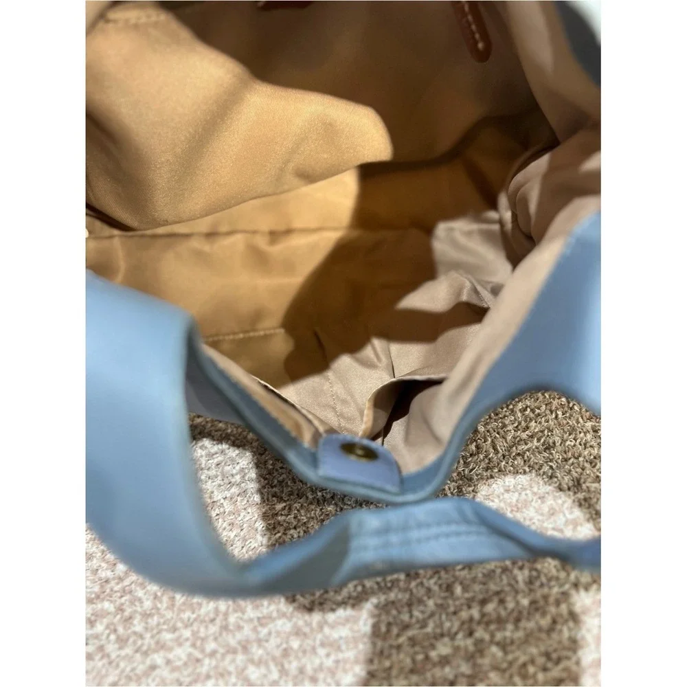 The Sak Rylan Medium Leather Satchel‎ Bag Slate Blue Euc